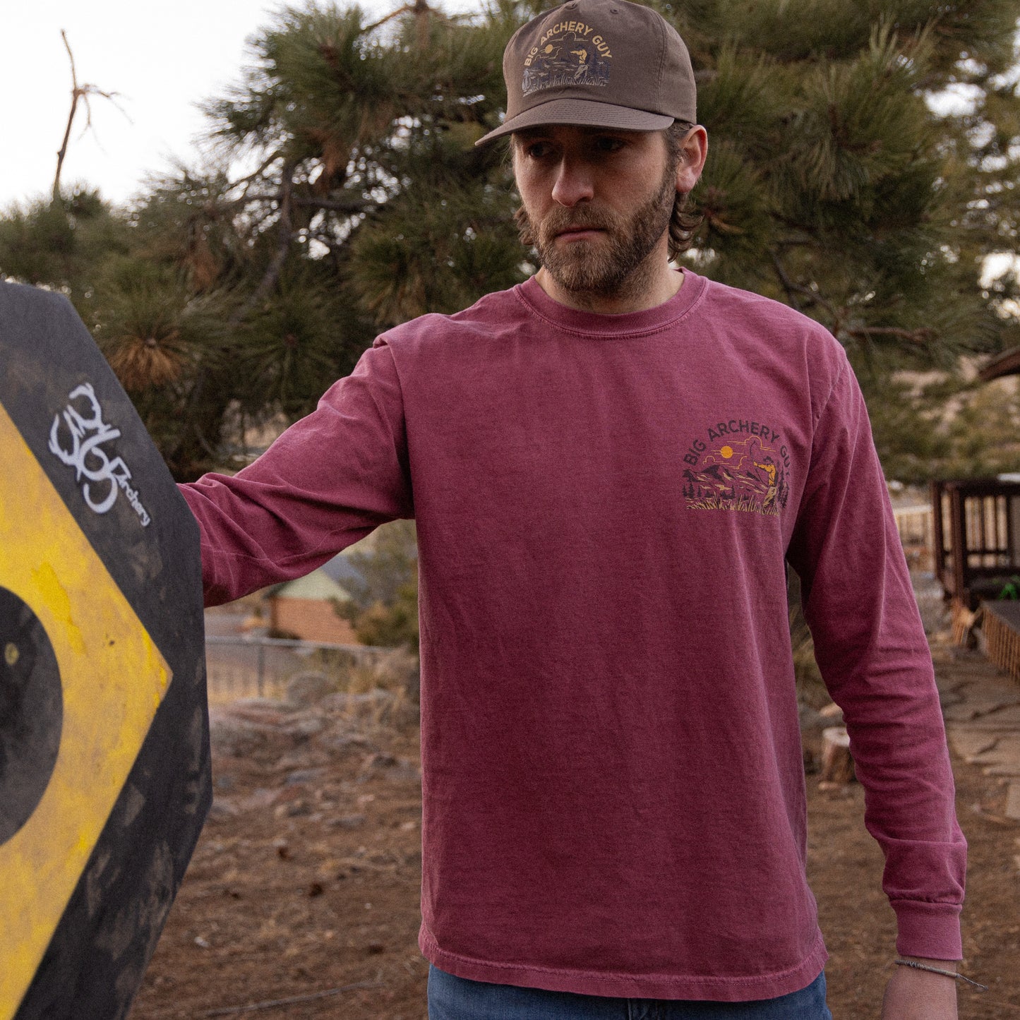 Big Archery Guy Badge Long Sleeve Tee