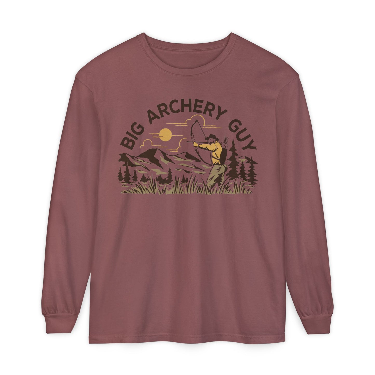 Big Archery Guy Long Sleeve Tee Brick