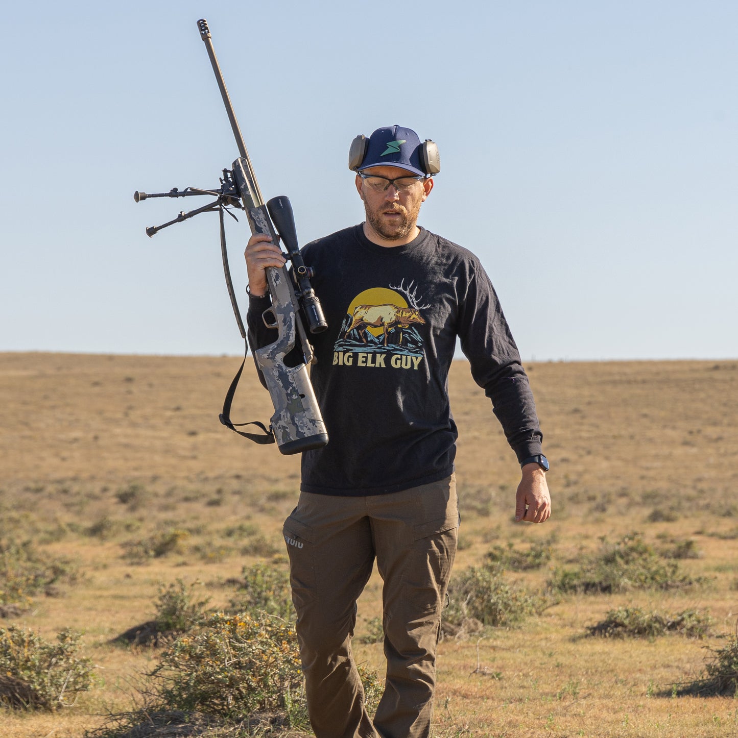Big Elk Guy Long Sleeve Tee - Black
