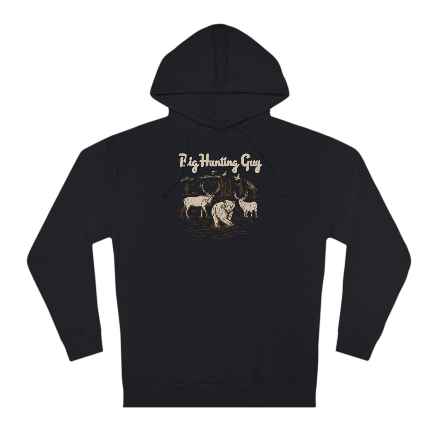 Big Hunting Guy Hoodie Black