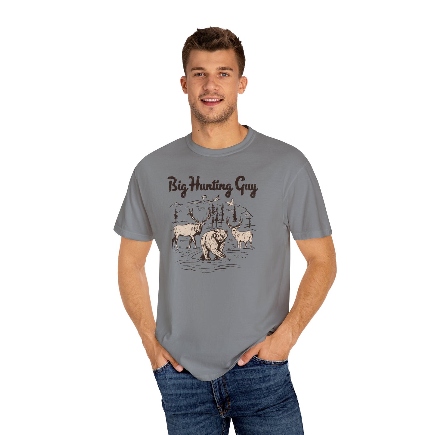 Big Hunting Guy Tee Grey