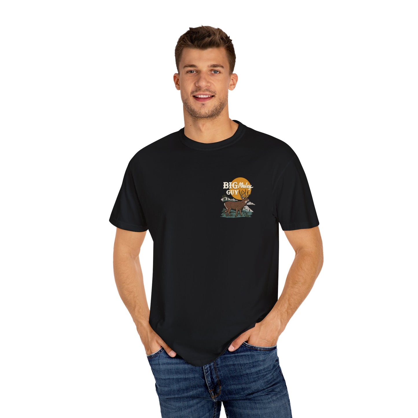 Big Mule Deer Guy Two-sided Tee Black