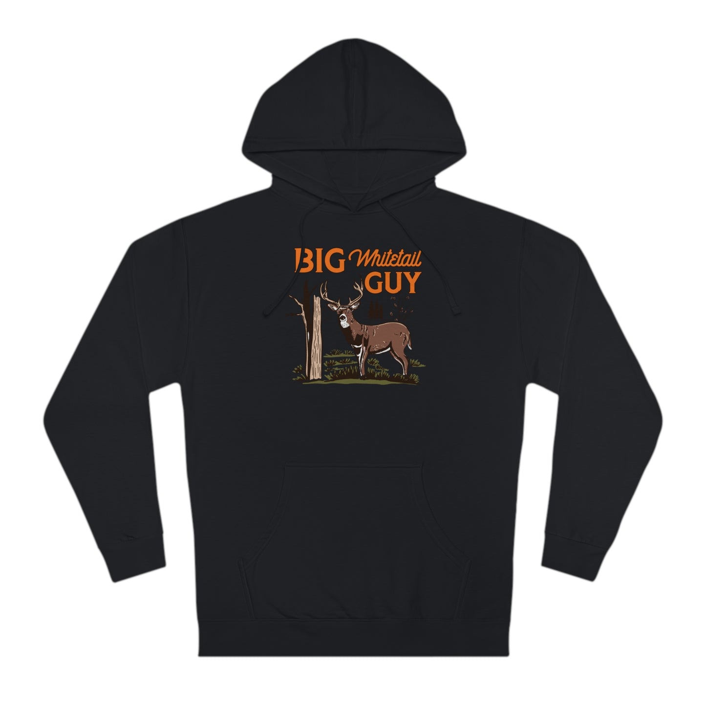 Big Whitetail Guy Hoodie Black