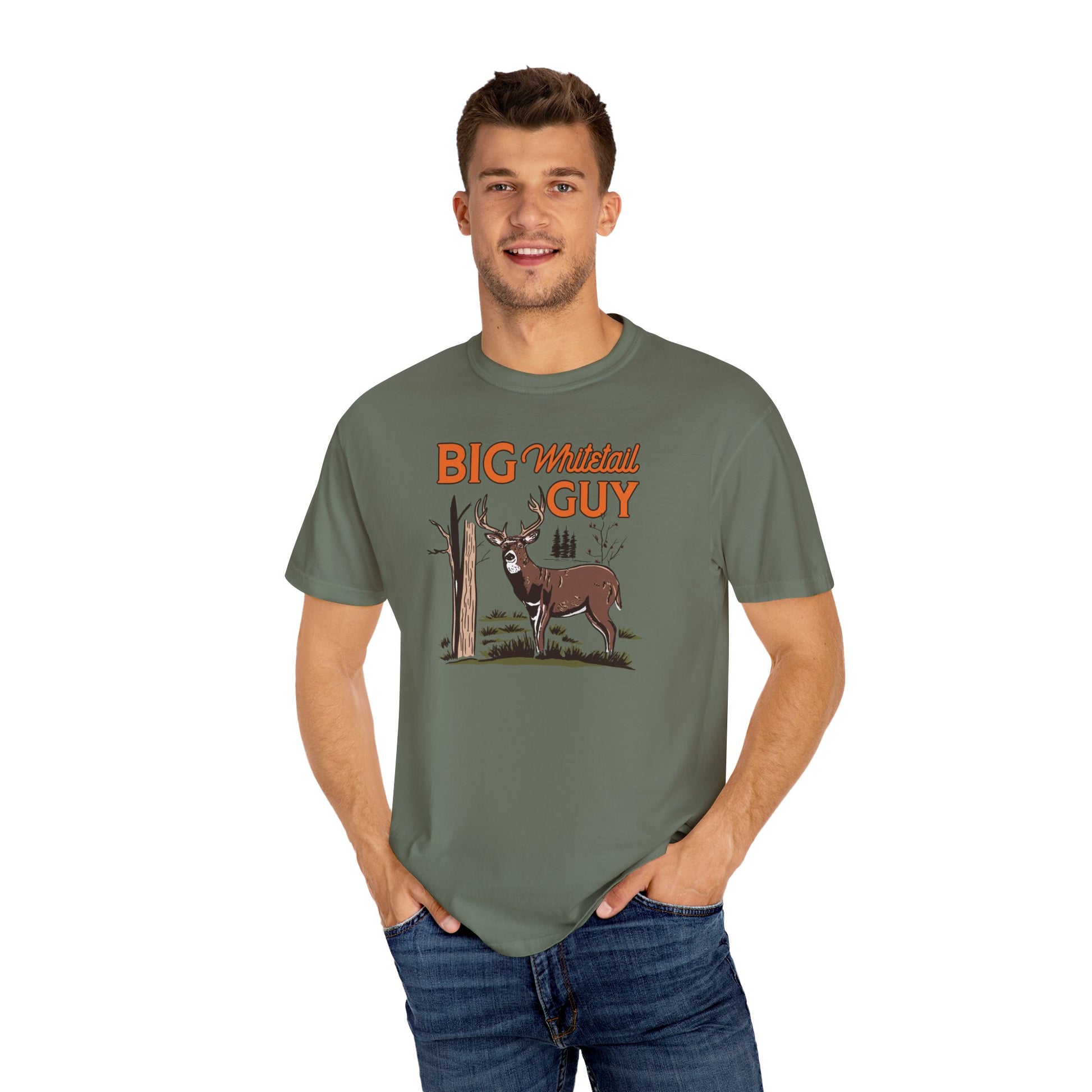 Big Whitetail Guy Tee - Moss