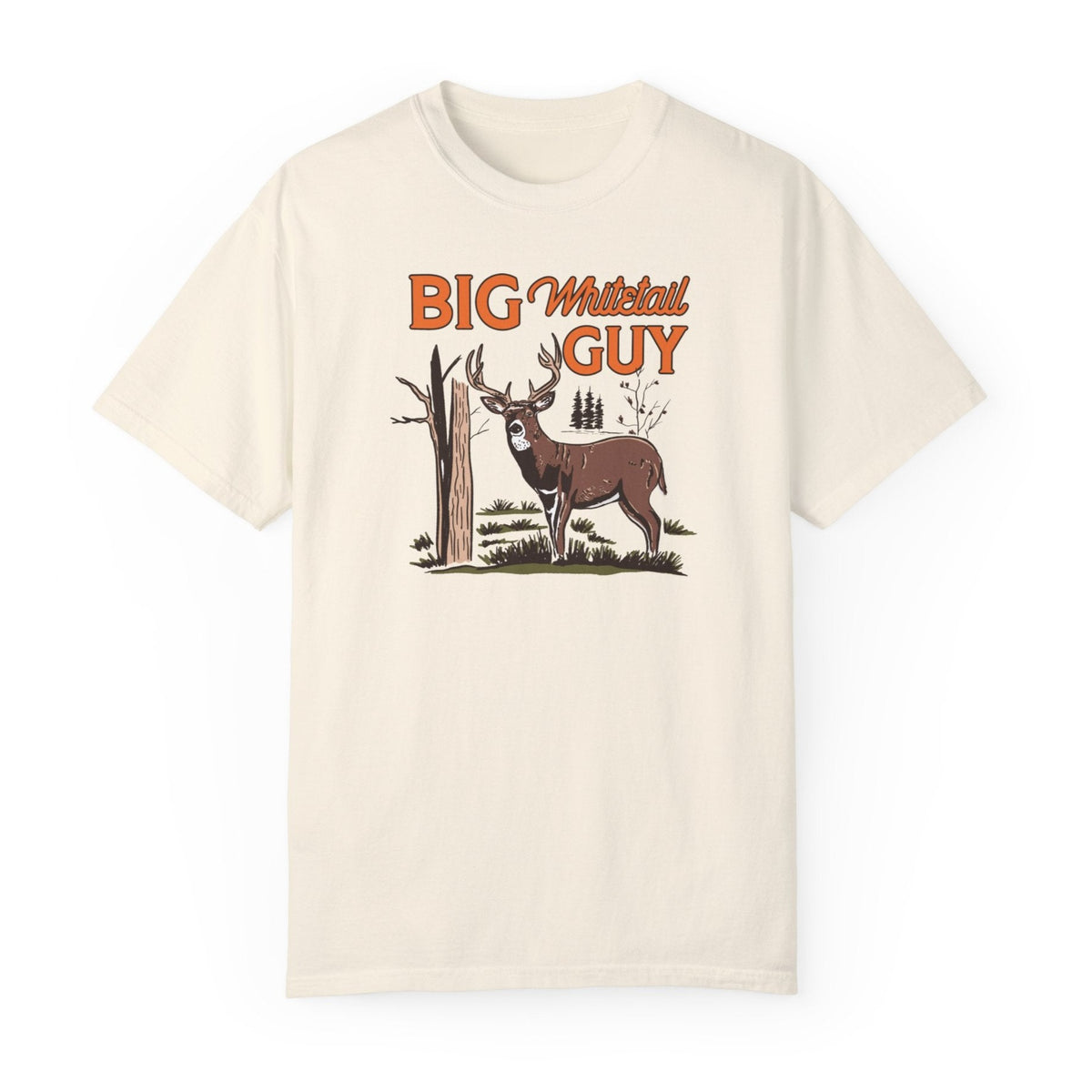 T-shirt Manches Longues Big Buck Hunting Gear - Marque Gildan, Gris, Neuf Avec étiquettes
