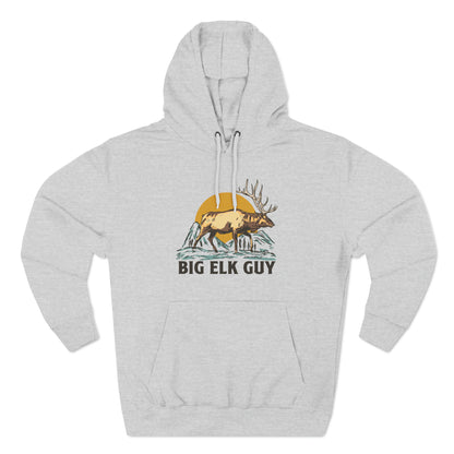 big elk guy hoodie heather grey