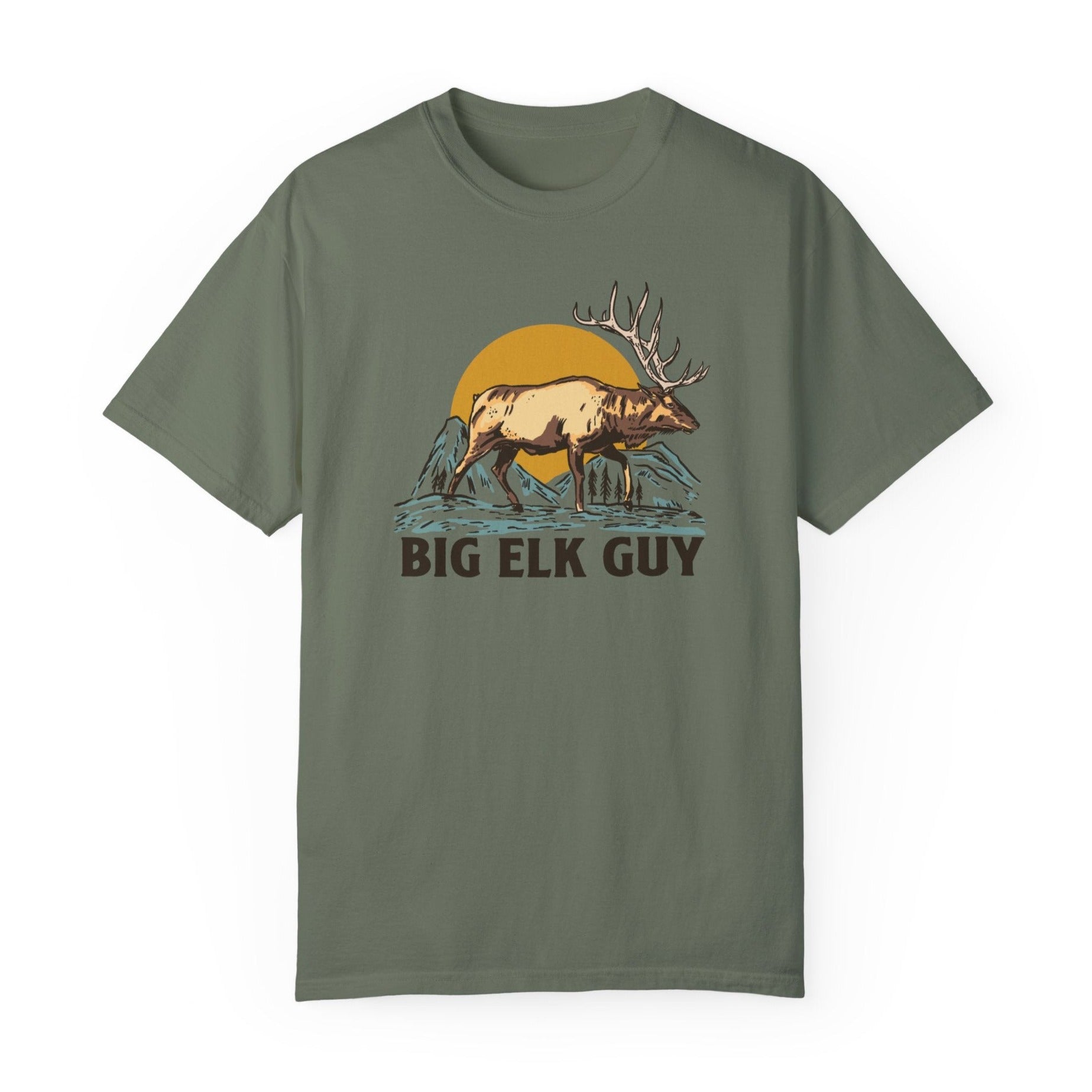 Big Elk Guy Tee - Moss