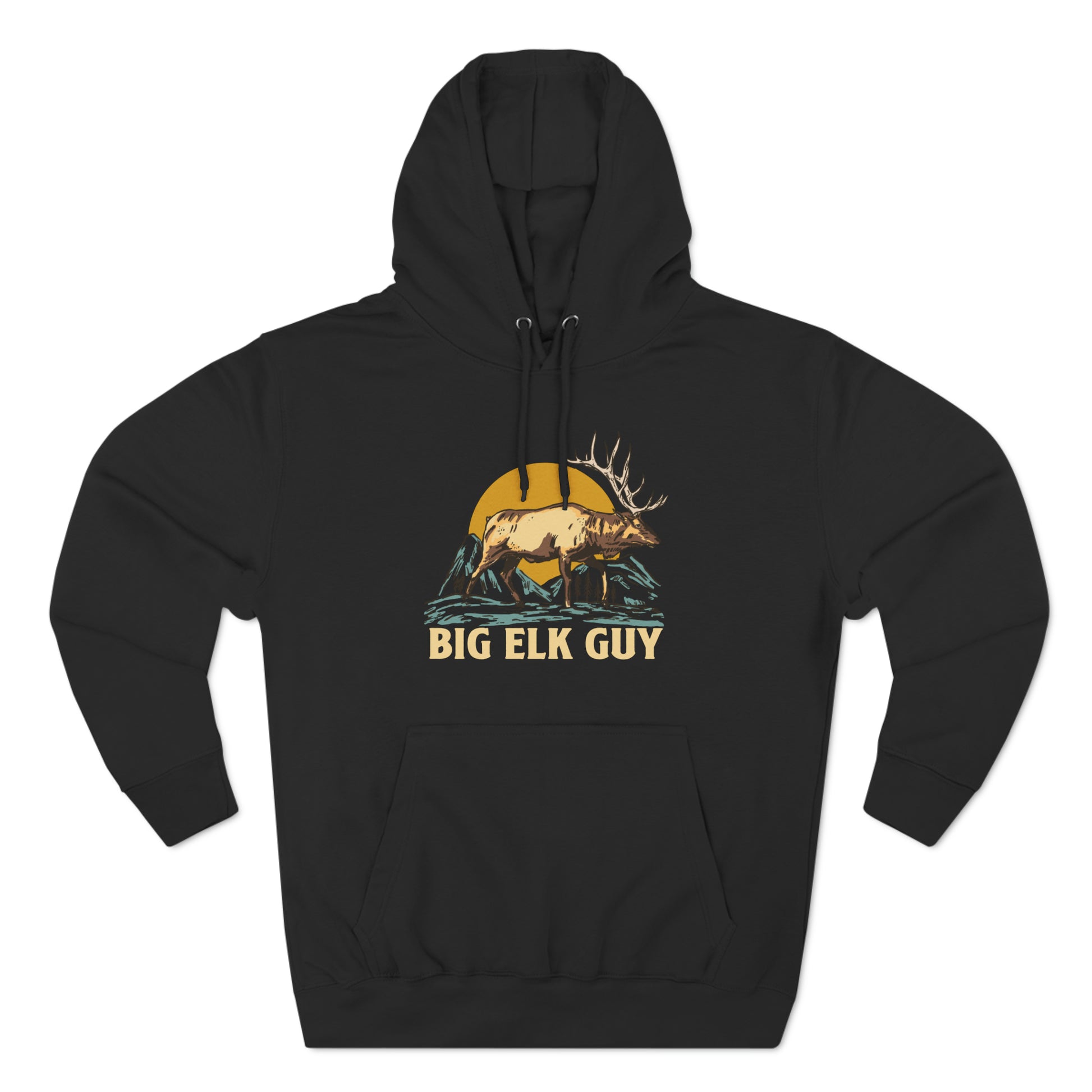 big elk guy hoodie black