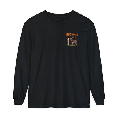 Big Whitetail Guy Badge Long Sleeve Tee - Black