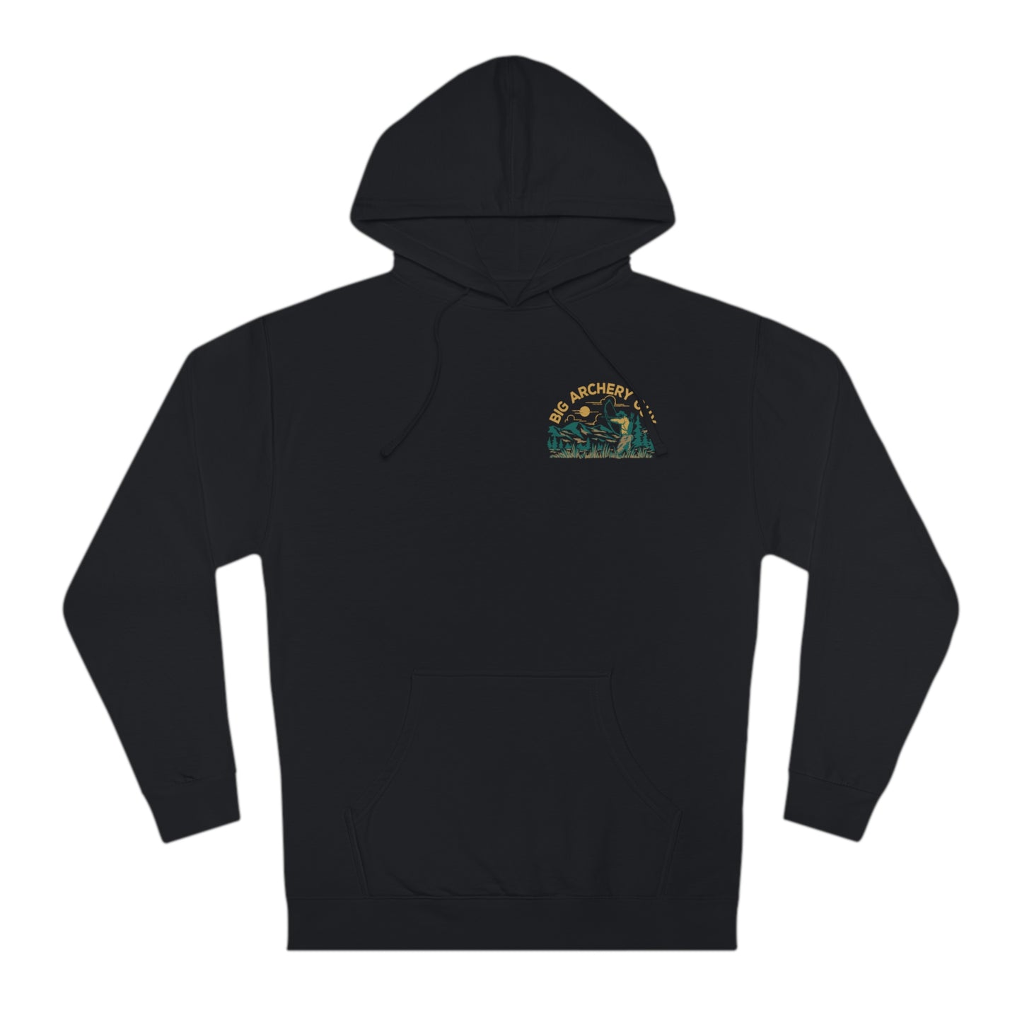 Big Archery Guy Badge Hoodie Black