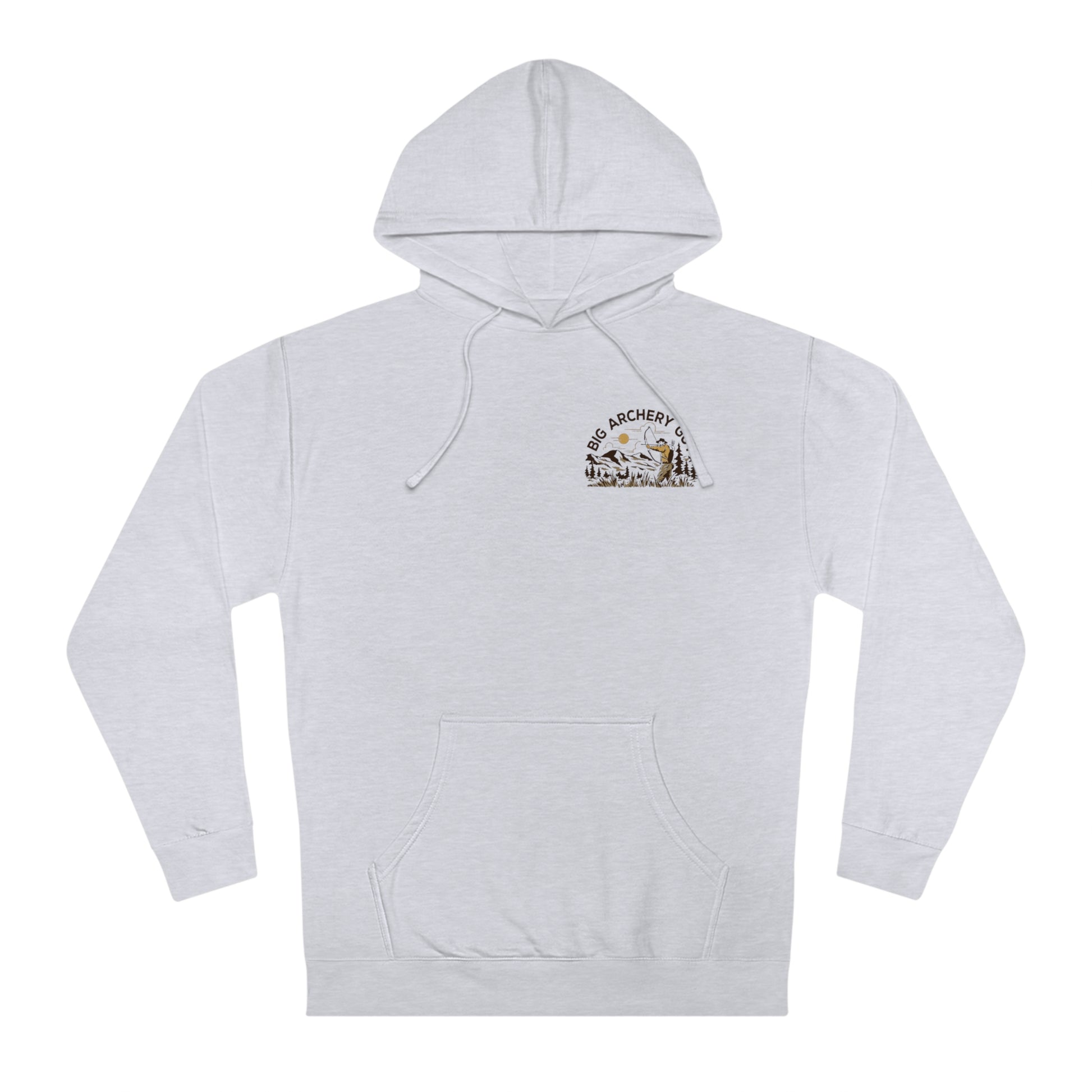 Big Archery Guy Badge Hoodie Grey Heather