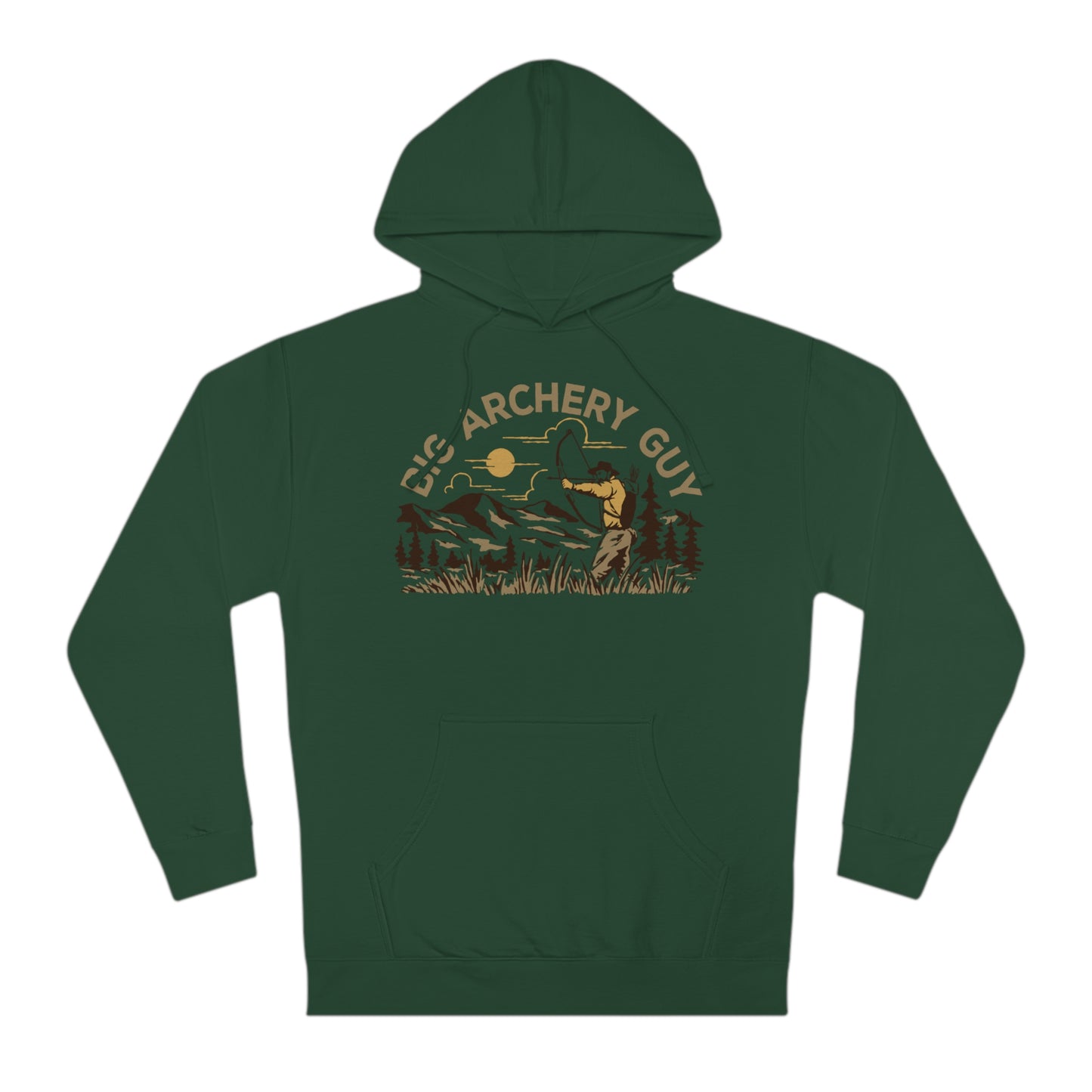 Big Archery Guy Hoodie Forest Green