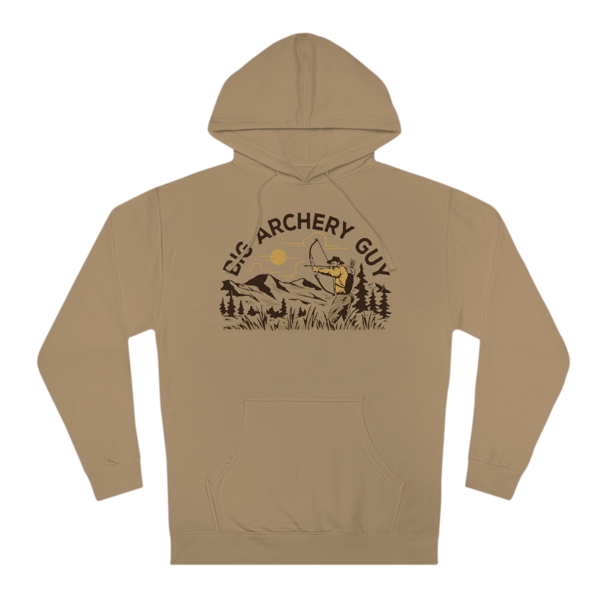 Big Archery Guy Hoodie Tan