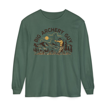 Big Archery Guy Long Sleeve Tee Dark Green