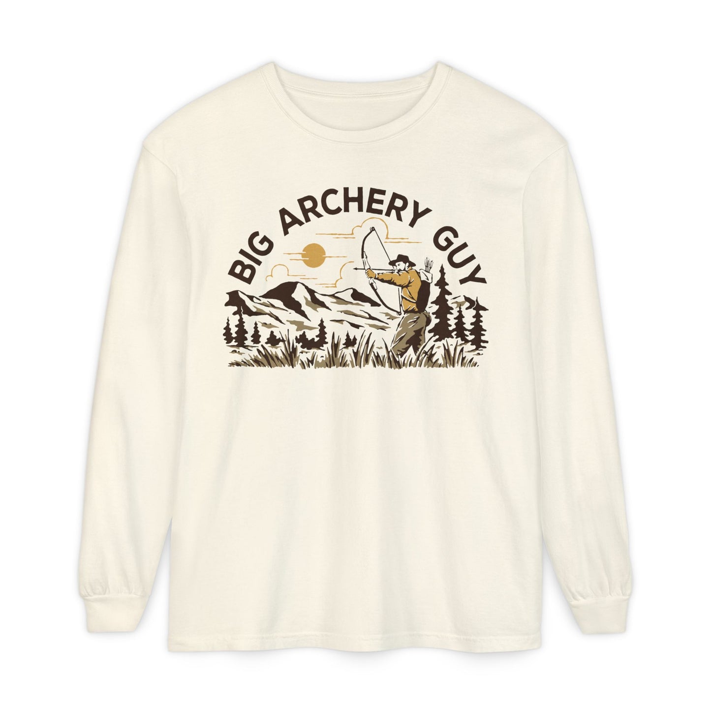Big Archery Guy Long Sleeve Tee Ivory