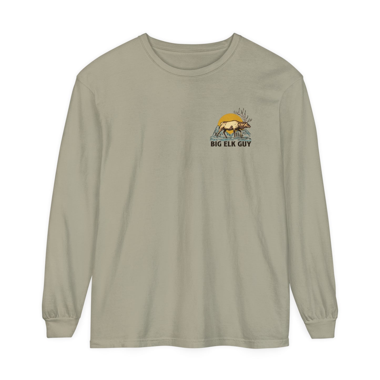 Big Elk Guy Long Sleeve Tee - Sandstone