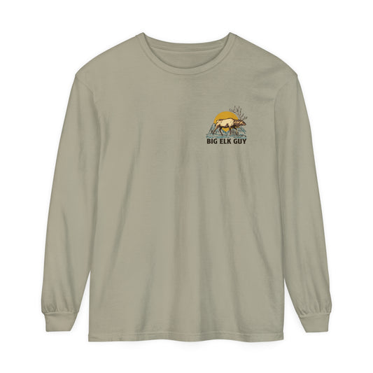 Big Elk Guy Long Sleeve Tee - Sandstone