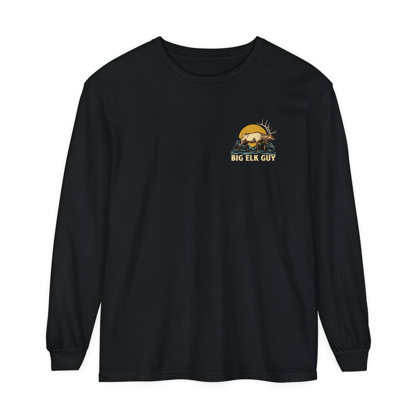 Big Elk Guy Long Sleeve Tee - Black