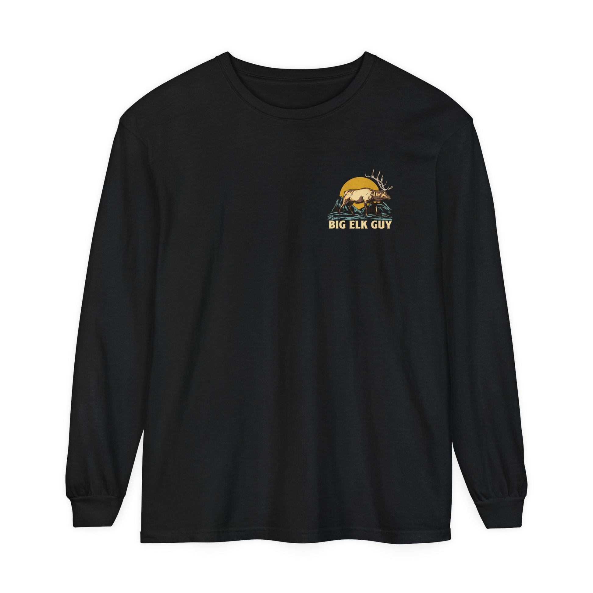 Big Elk Guy Long Sleeve Tee - Black