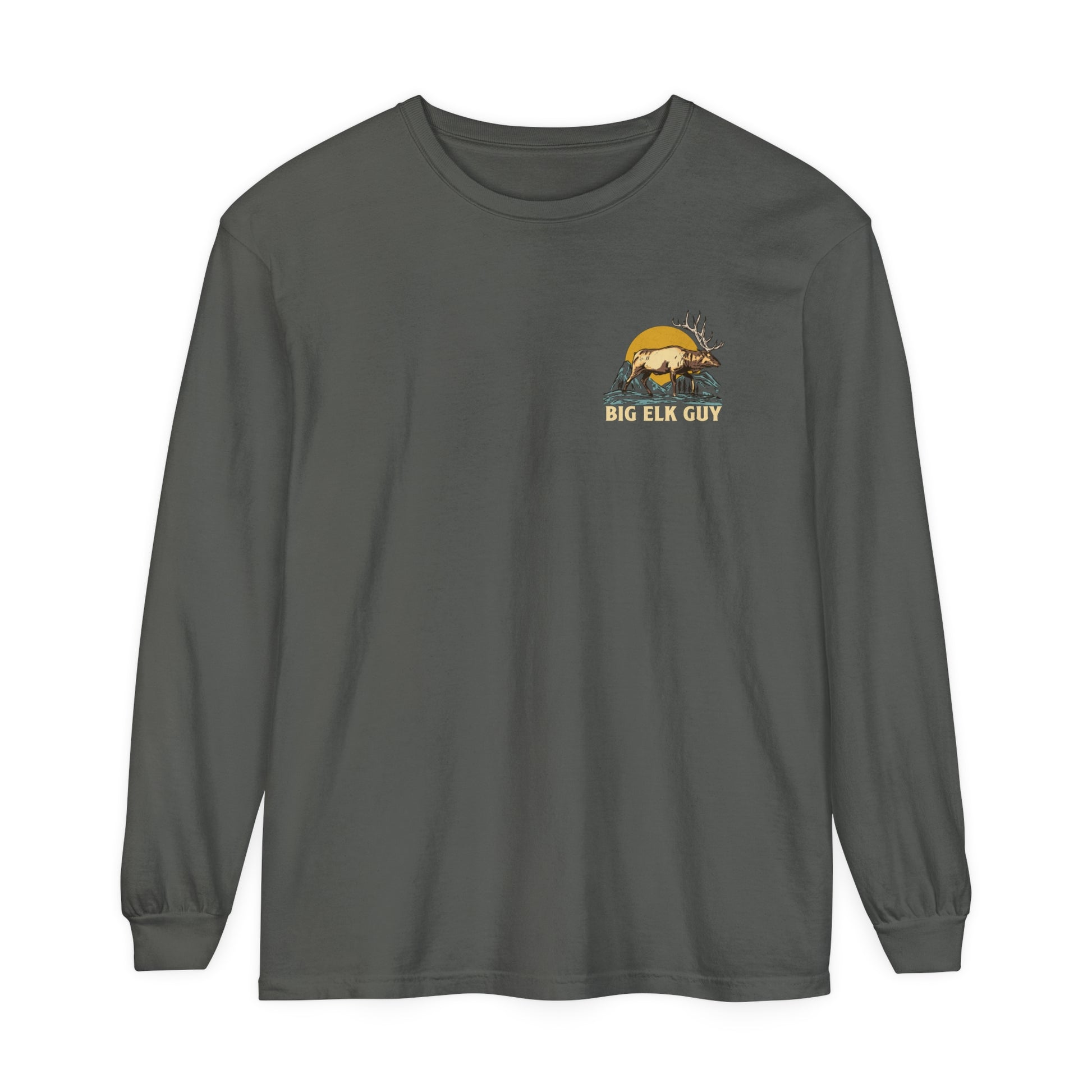 Big Elk Guy Long Sleeve Tee - Grey