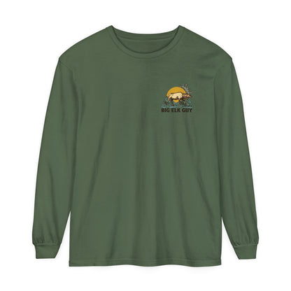 Big Elk Guy Long Sleeve Tee - Moss