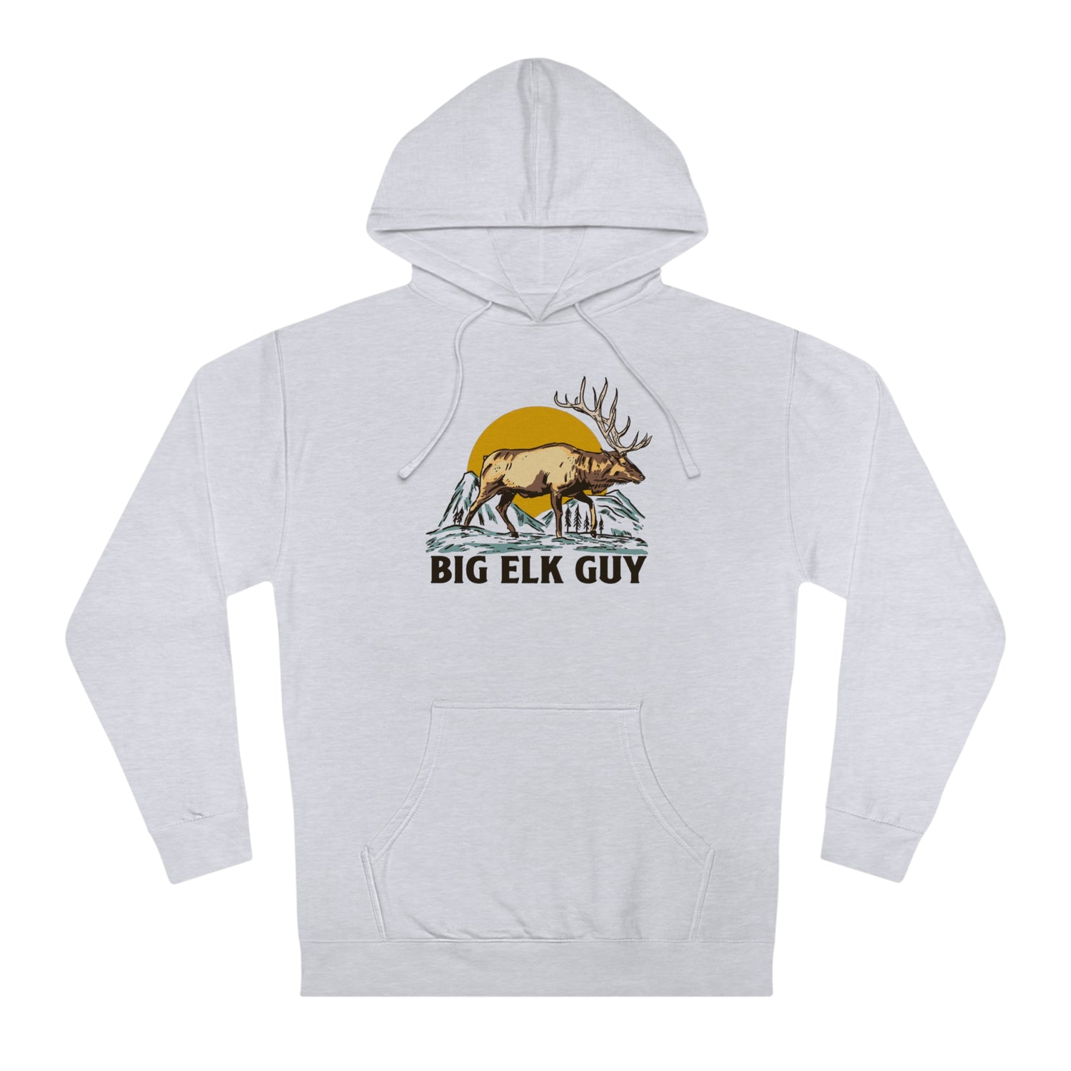 Big Elk Guy Hoodie Heather Grey