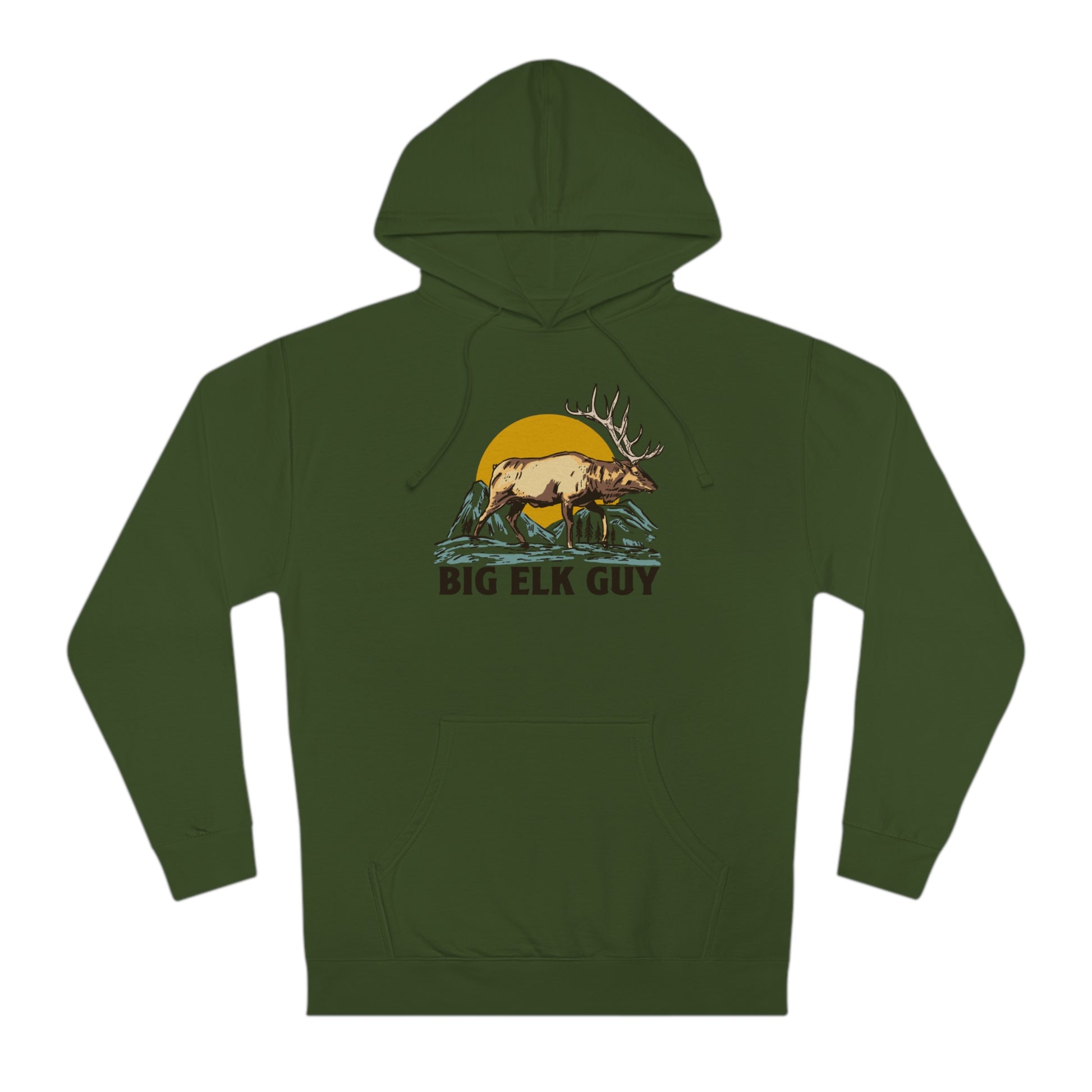 Big Elk Guy Hoodie Moss