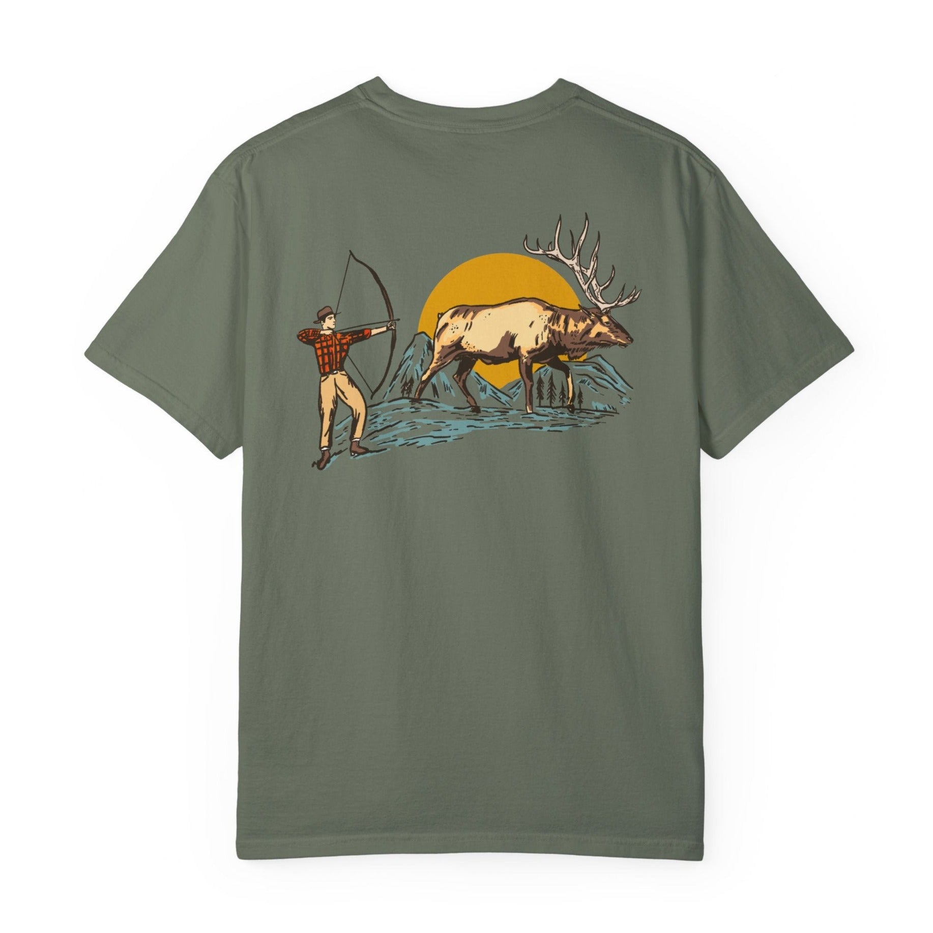 Big Elk Guy Two-Sided Tee - Moss