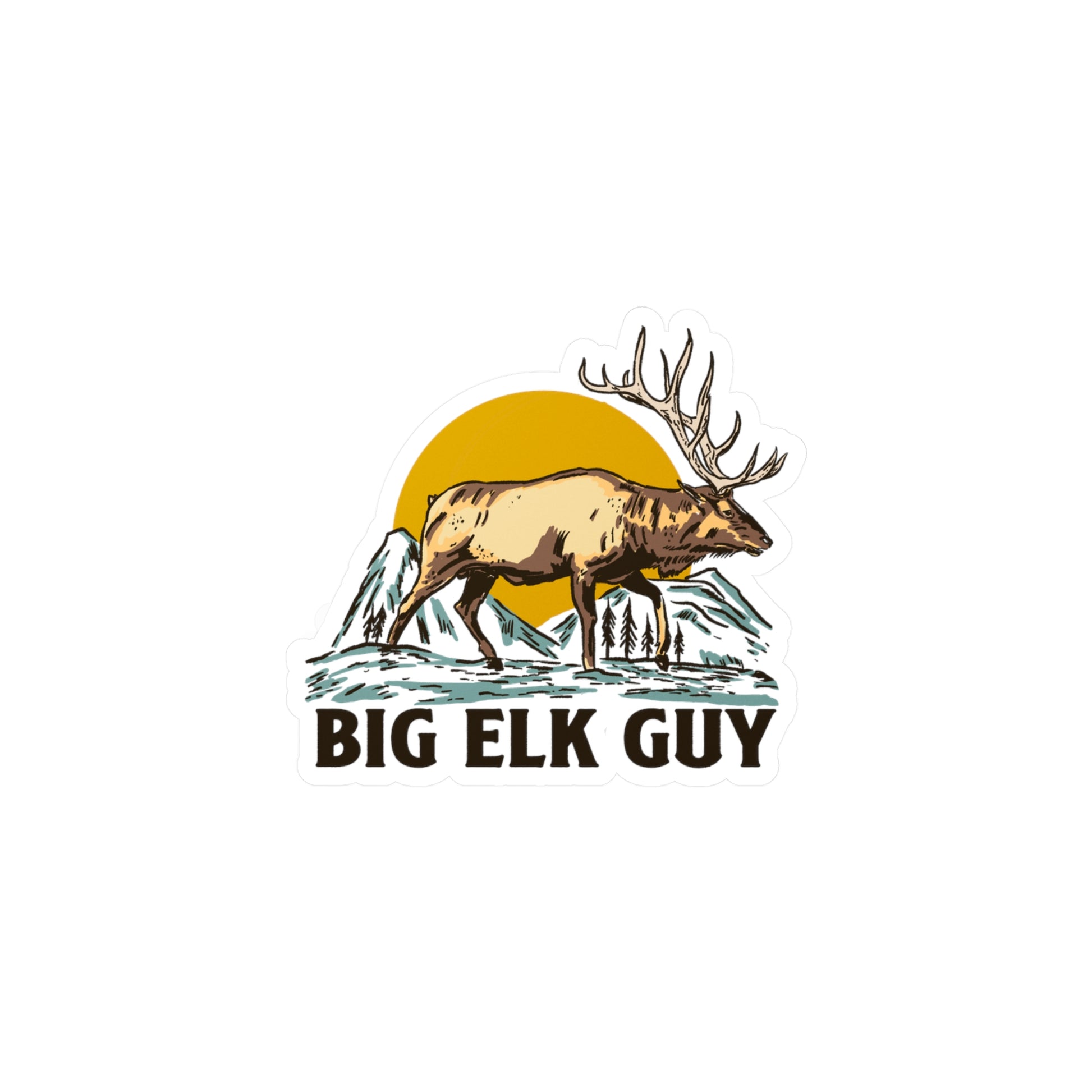 big elk guy sticker