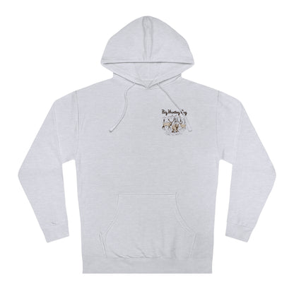 Big Hunting Guy Badge Hoodie Grey