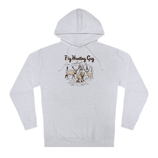 Big Hunting Guy Hoodie Grey