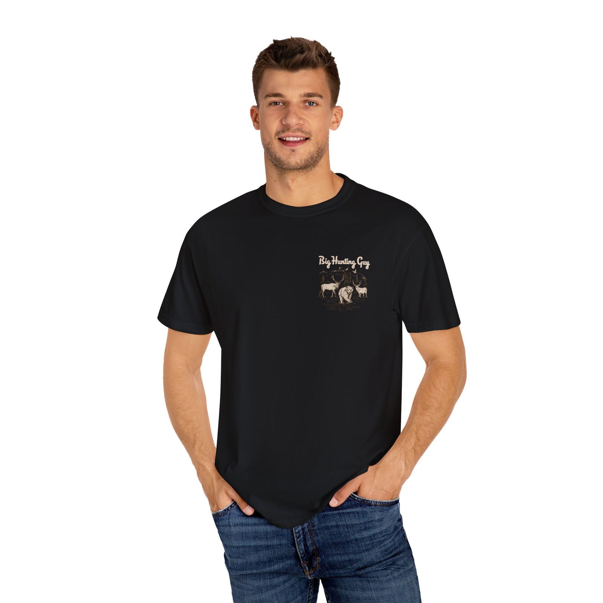 Big Hunting Guy Two Sided Tee Black 