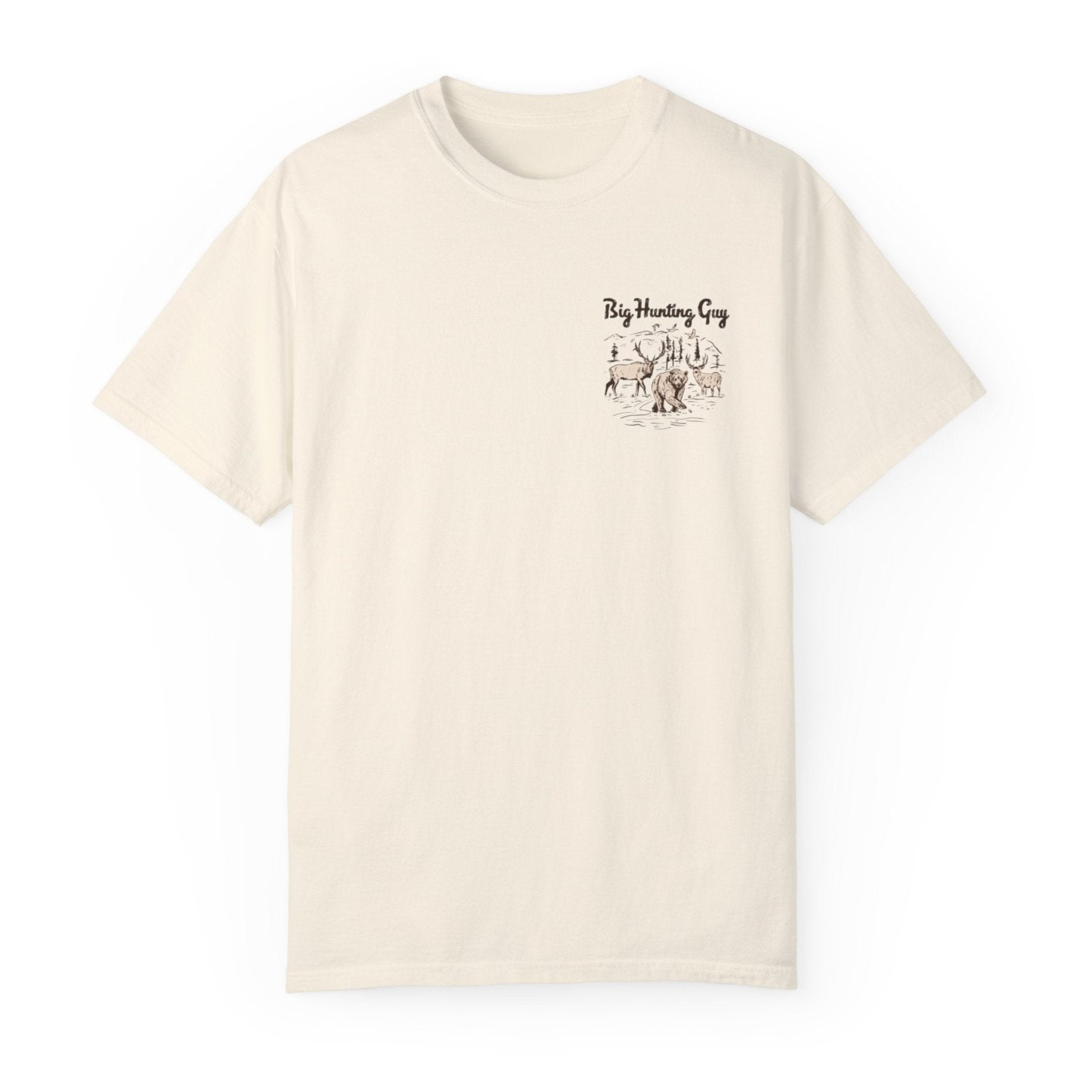 Big Hunting Guy Two Sided Tee Ivory