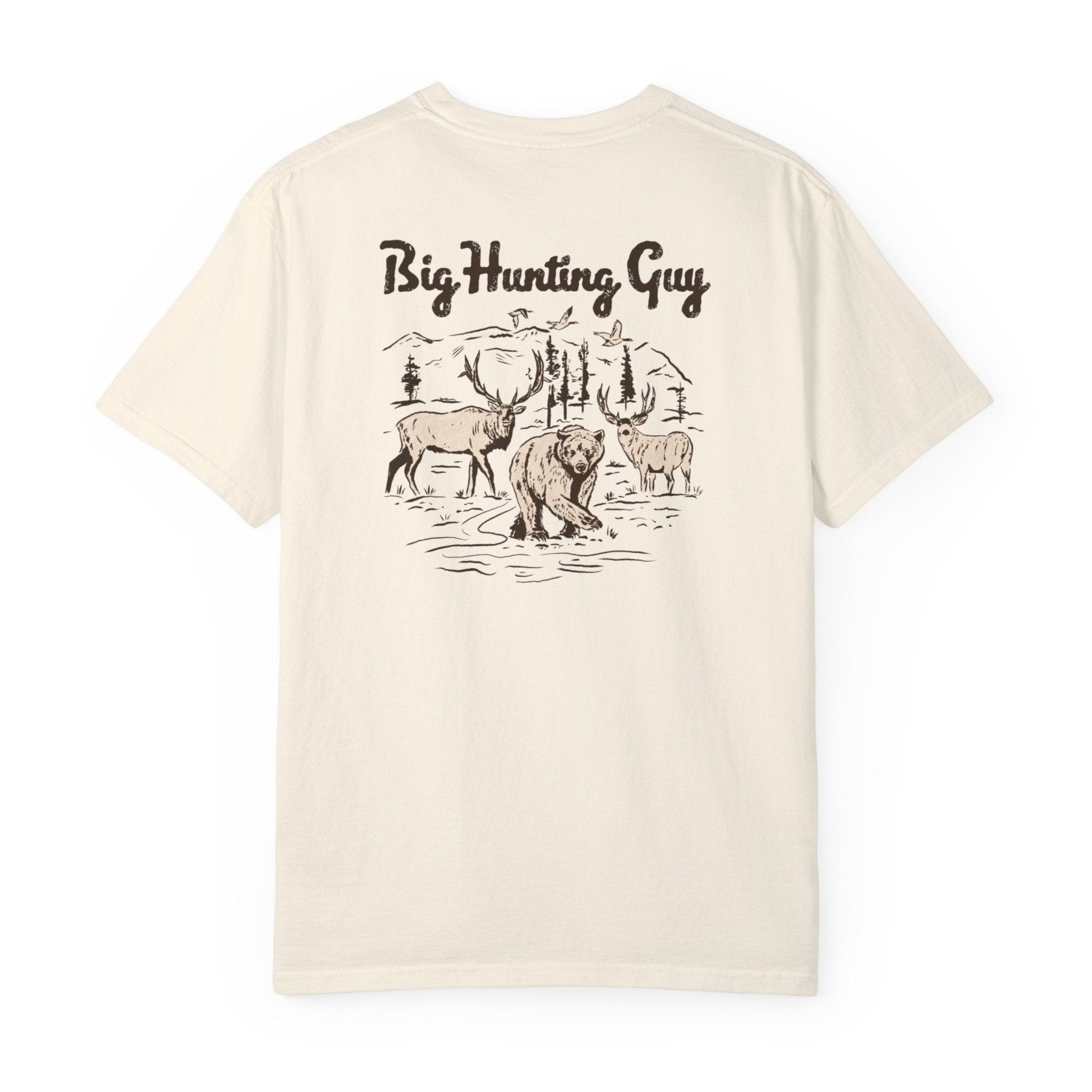 Big Hunting Guy Two Sided Tee Ivory