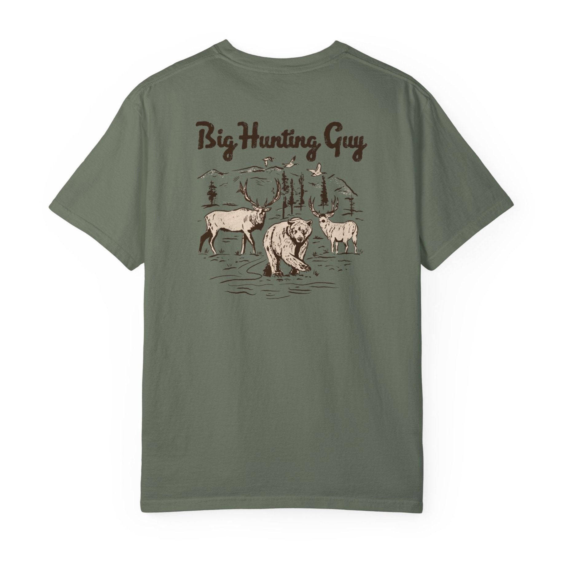 Big Hunting Guy Two Sided Tee Moss