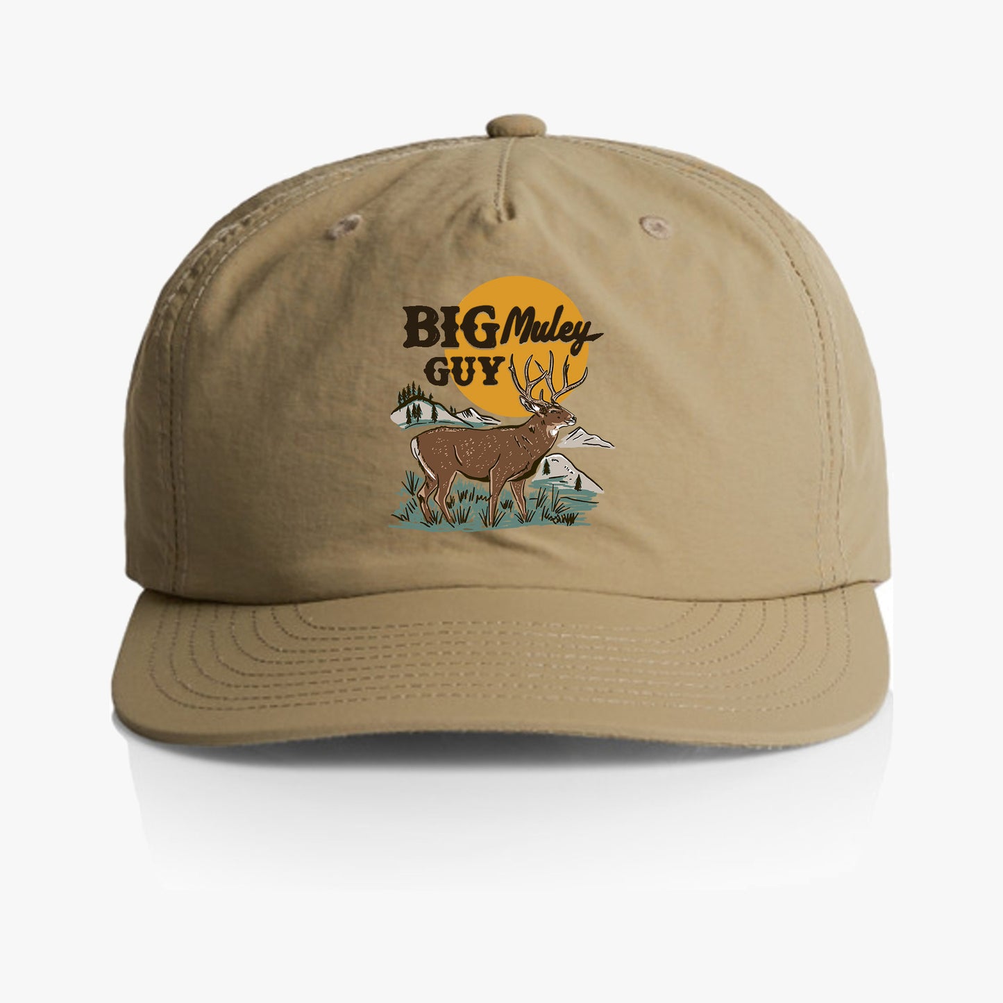 Big Mule Deer Guy Hunting Hat Buckskin