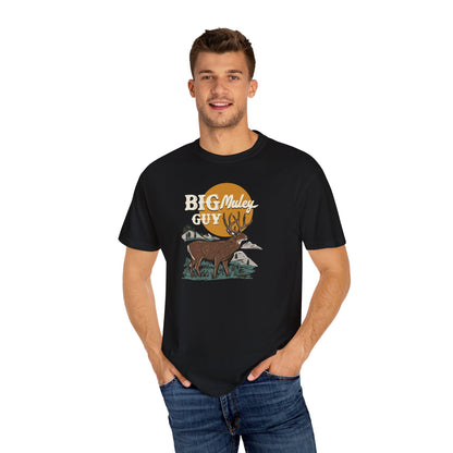 Big Mule Deer Guy Tee Black