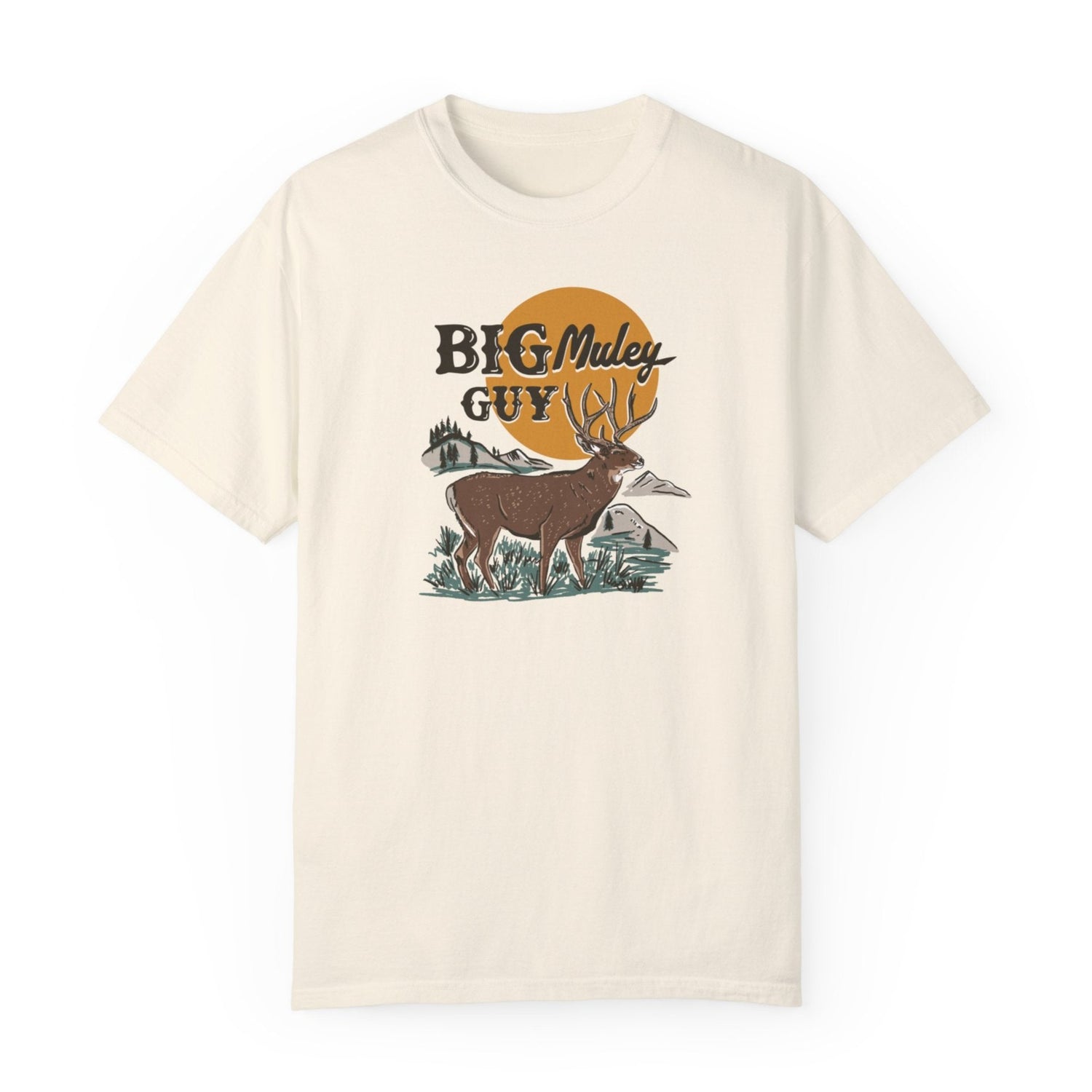 Big Mule Deer Guy Tee  Ivory