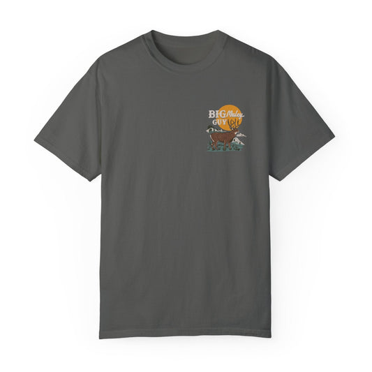 Big Mule Deer Guy Two-sided Tee Grey