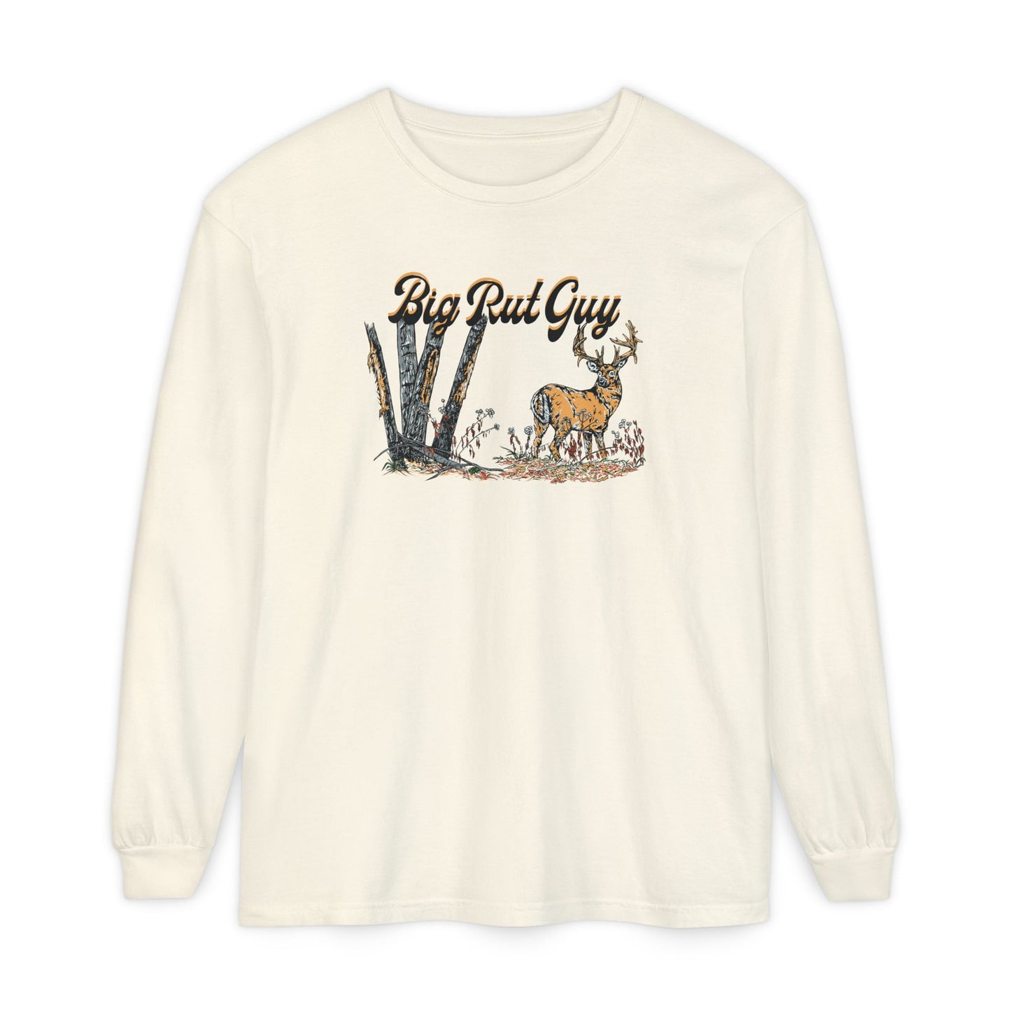Big Rut Guy Long sleeve Tee Ivory