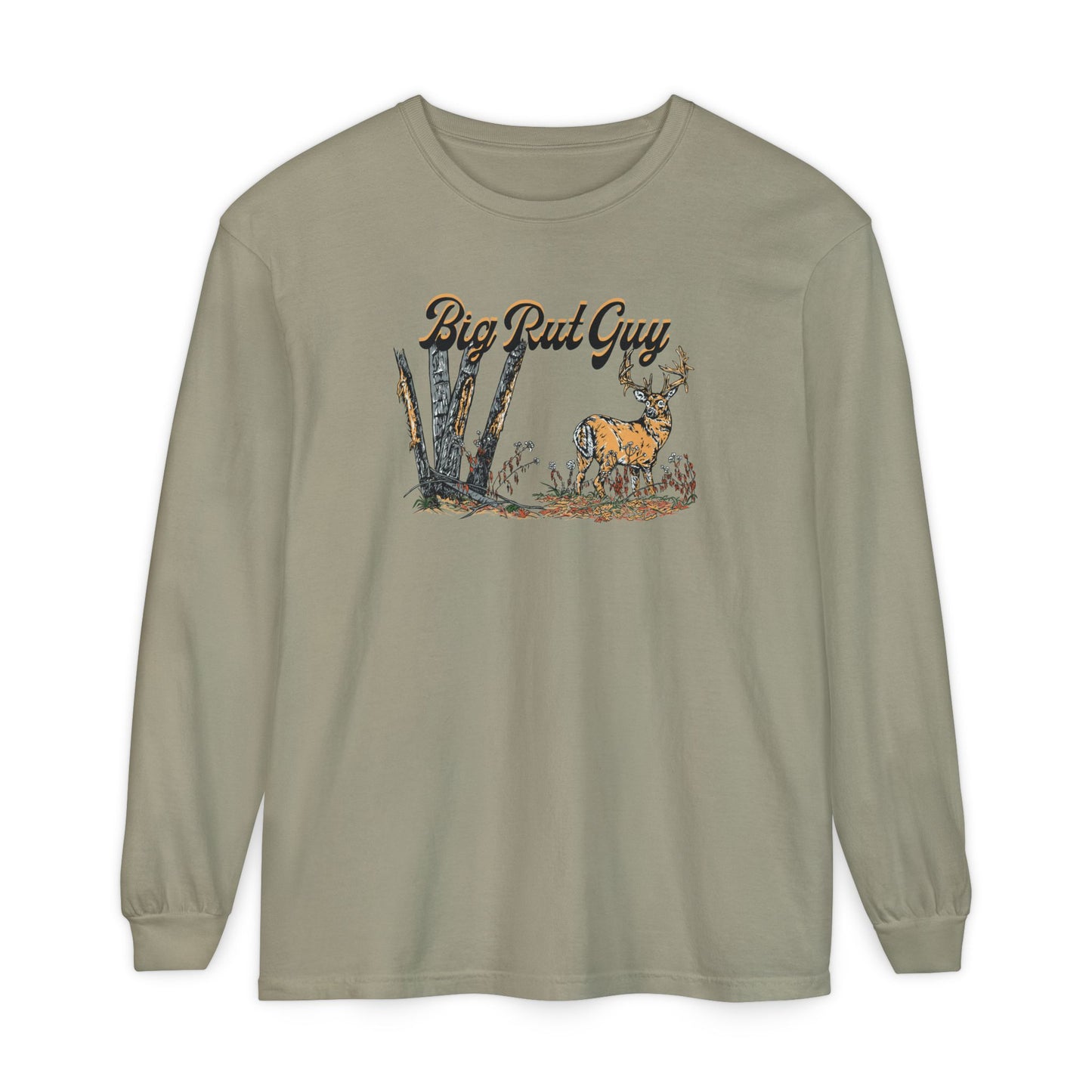Big Rut Guy Long sleeve Tee Sandstone