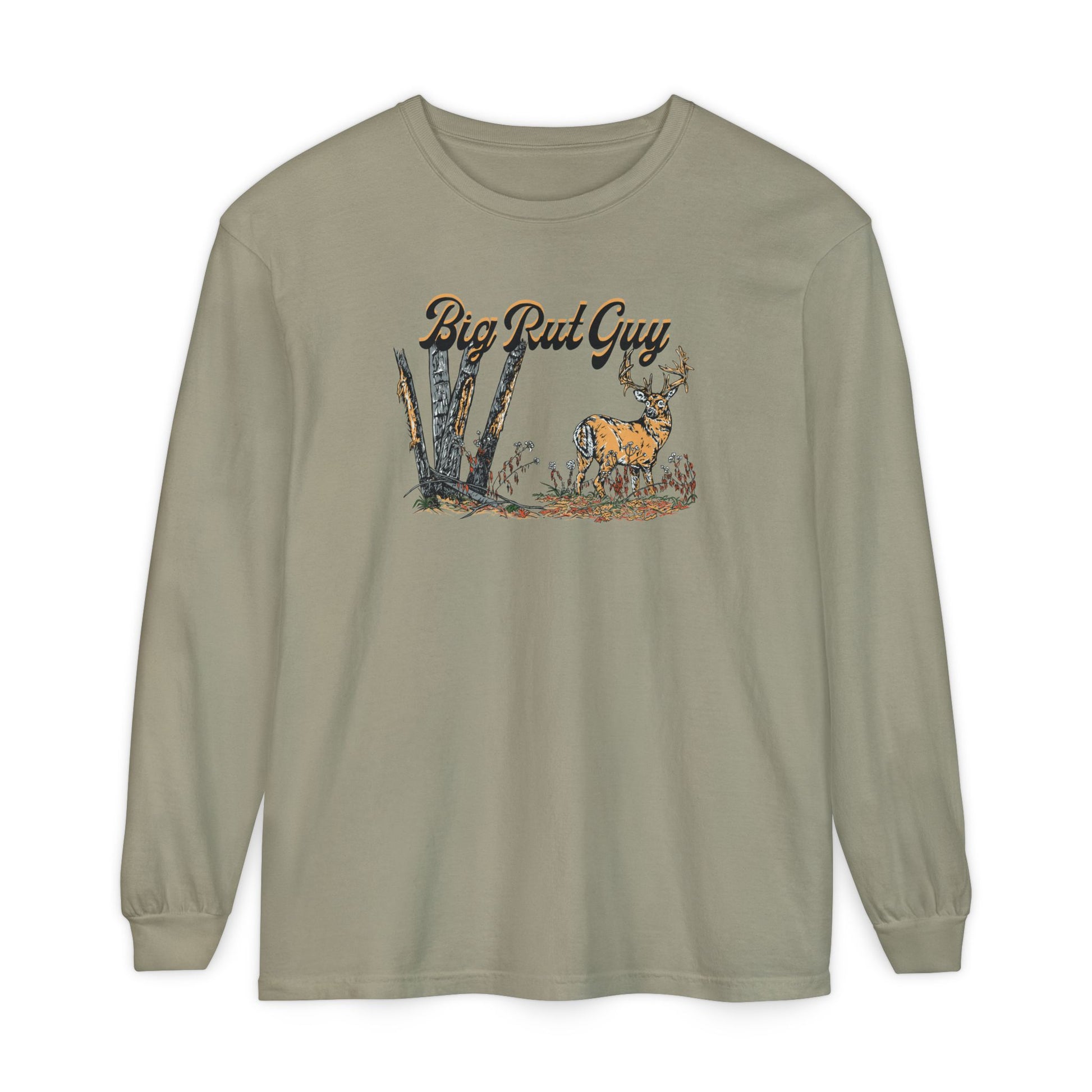 Big Rut Guy Long sleeve Tee Sandstone