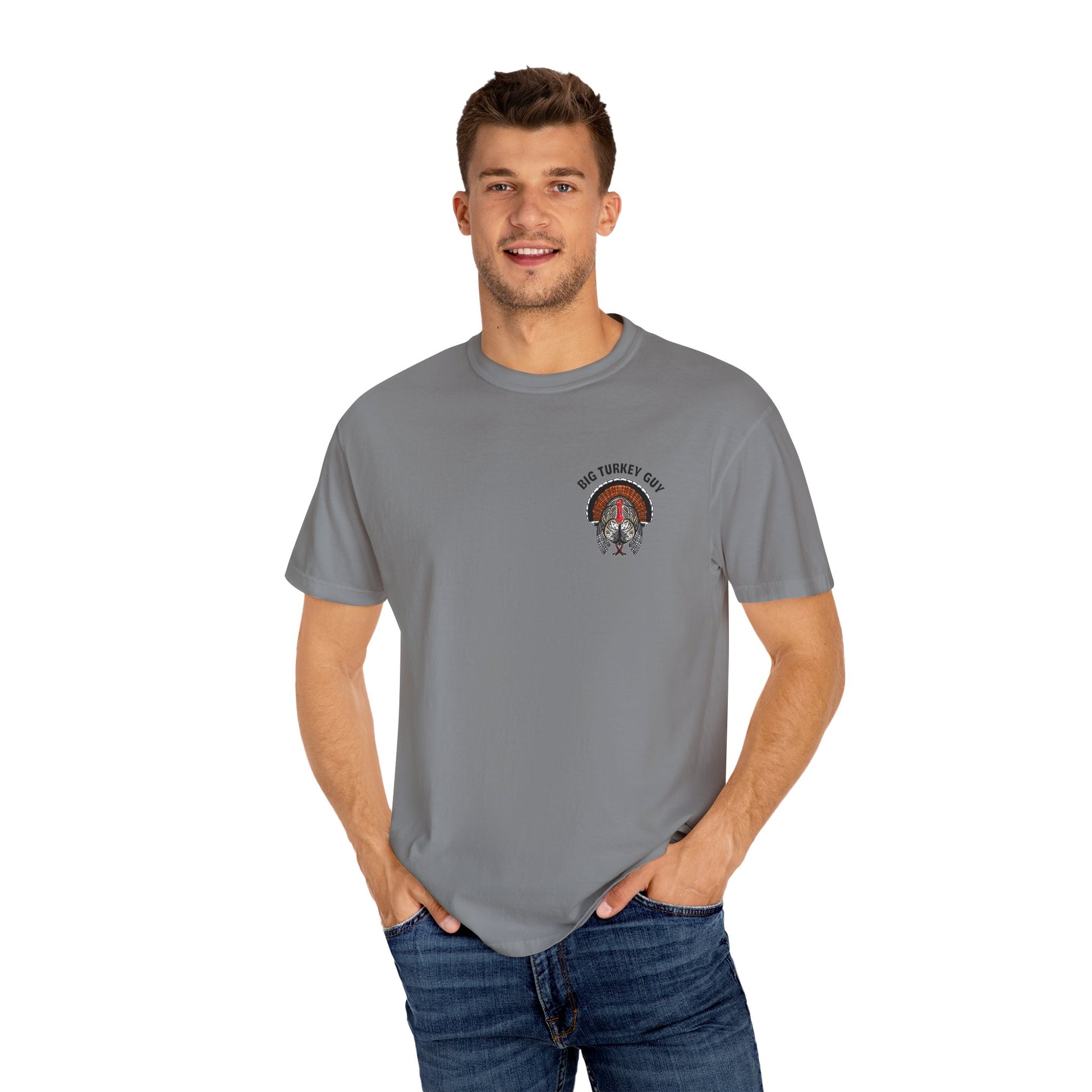 Big Turkey Guy Two Sided T-shirt Grey