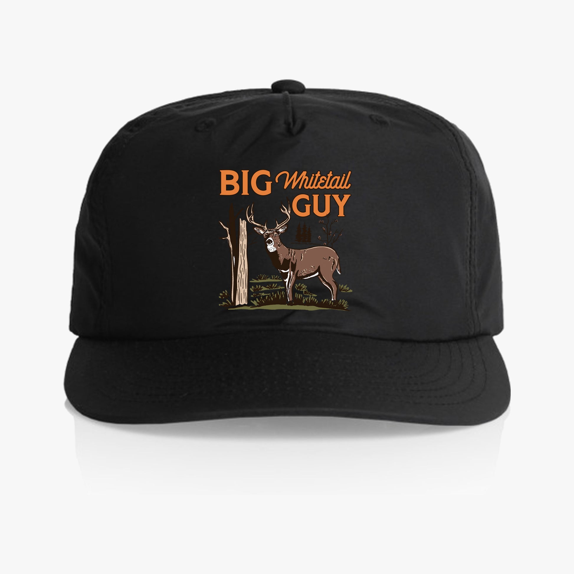 Big Whitetail Guy Hunting Hat Black