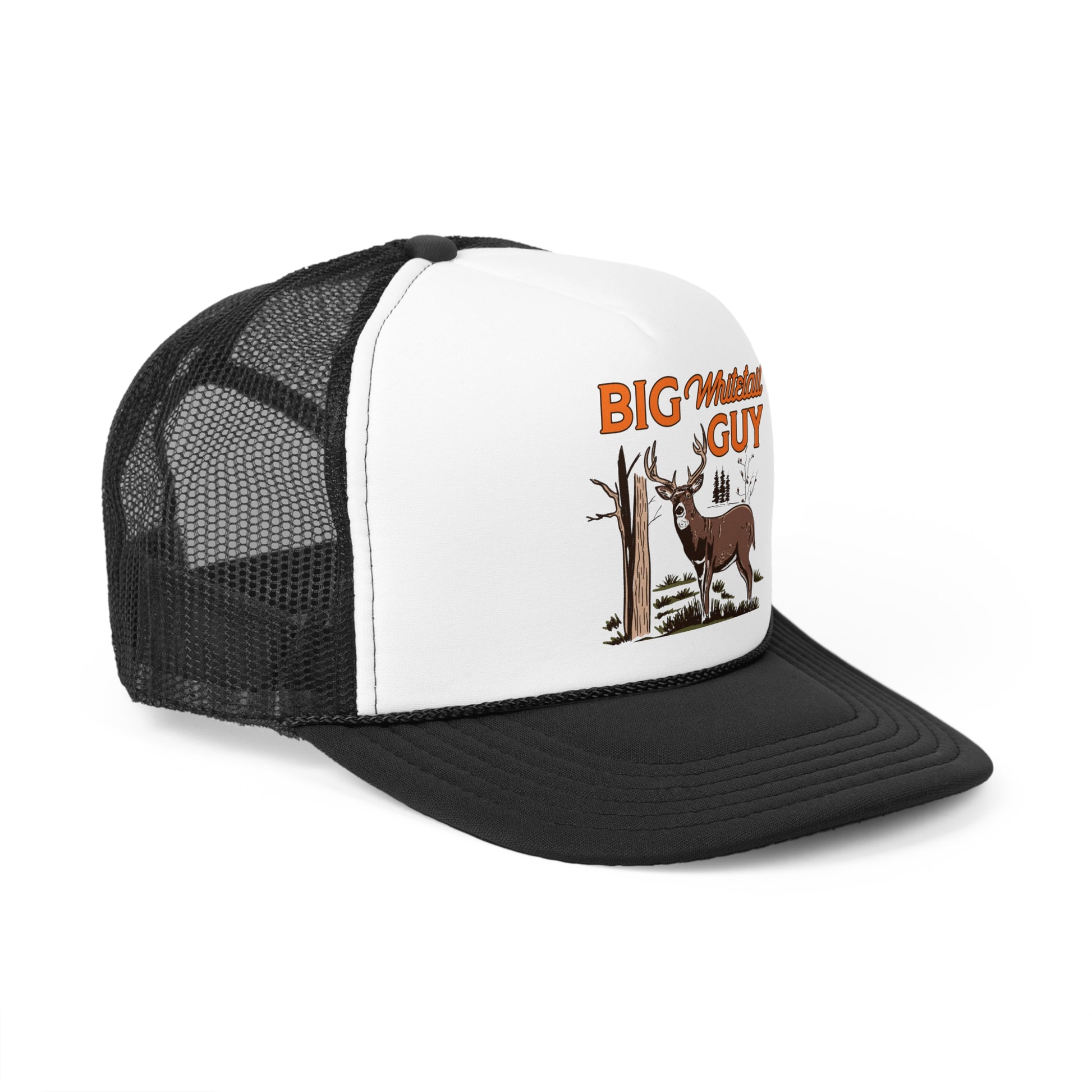 Big Whitetail Guy Trucker Hat Black