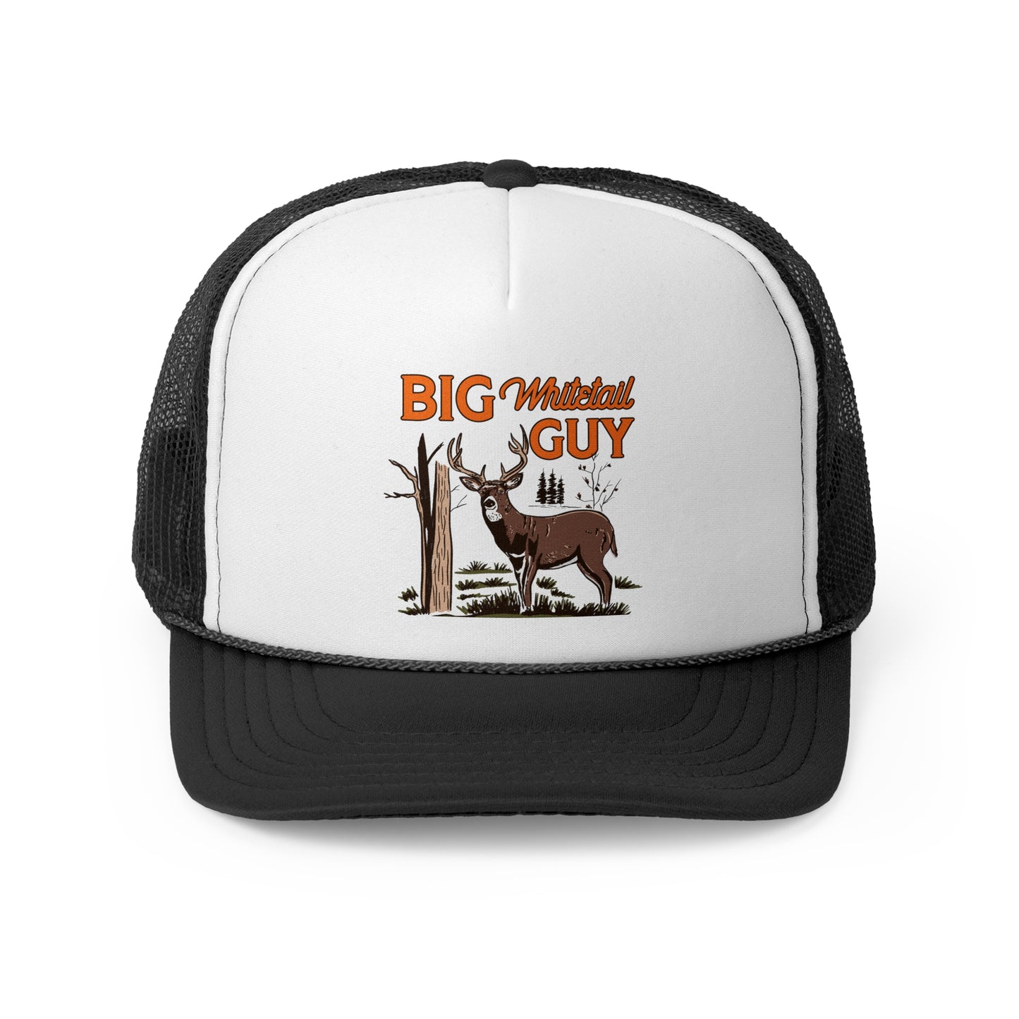 Big Whitetail Guy Trucker Hat Black