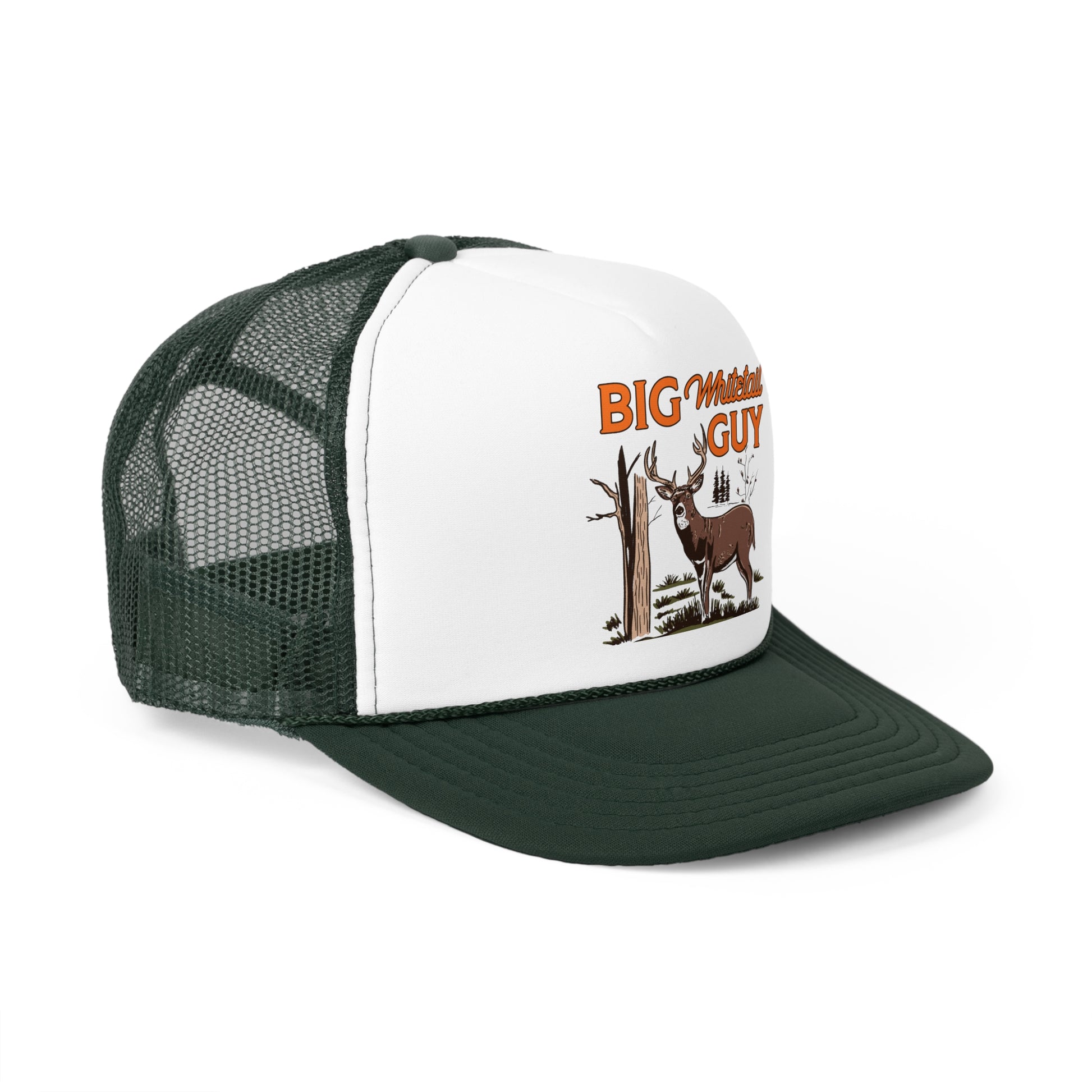 Big Whitetail Guy Trucker Hat Green