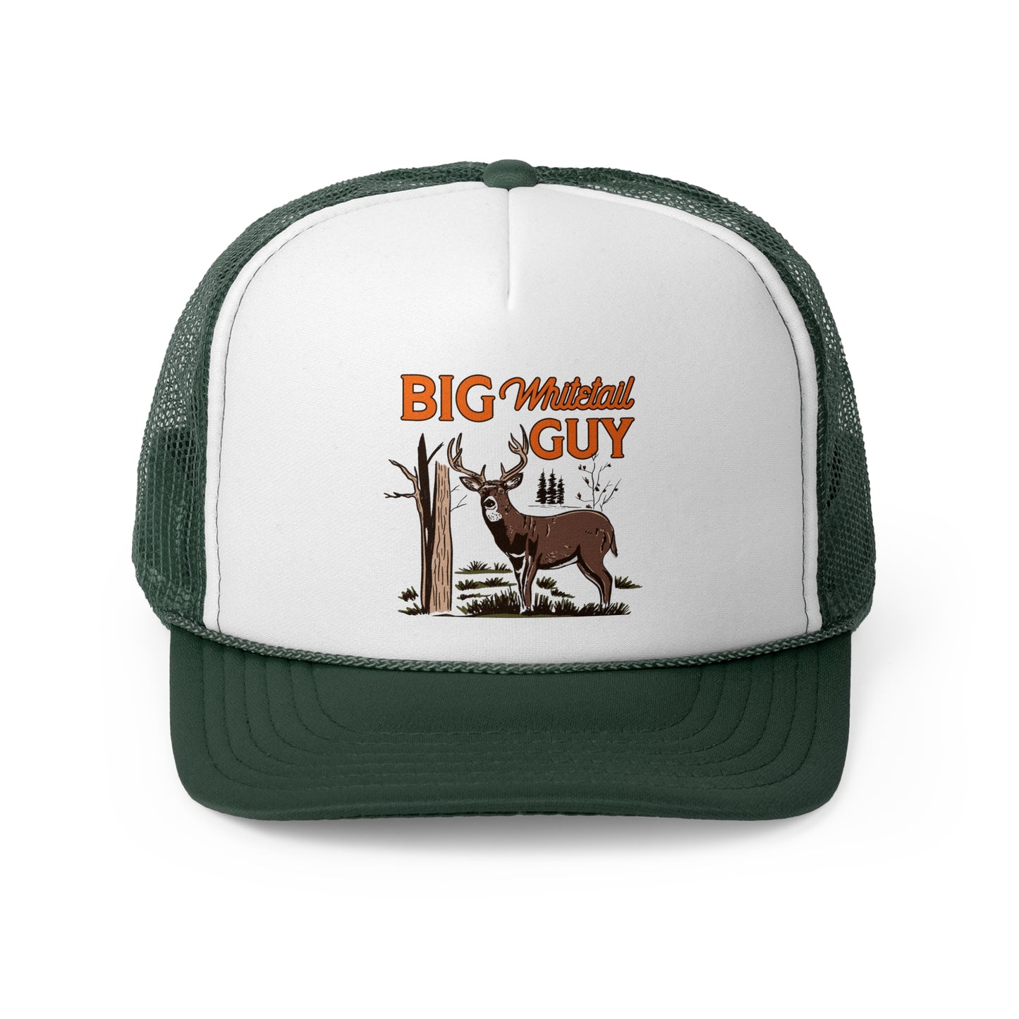 Big Whitetail Guy Trucker Hat Green