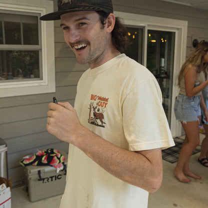 Big Whitetail Guy Two-sided Tee  Ivory