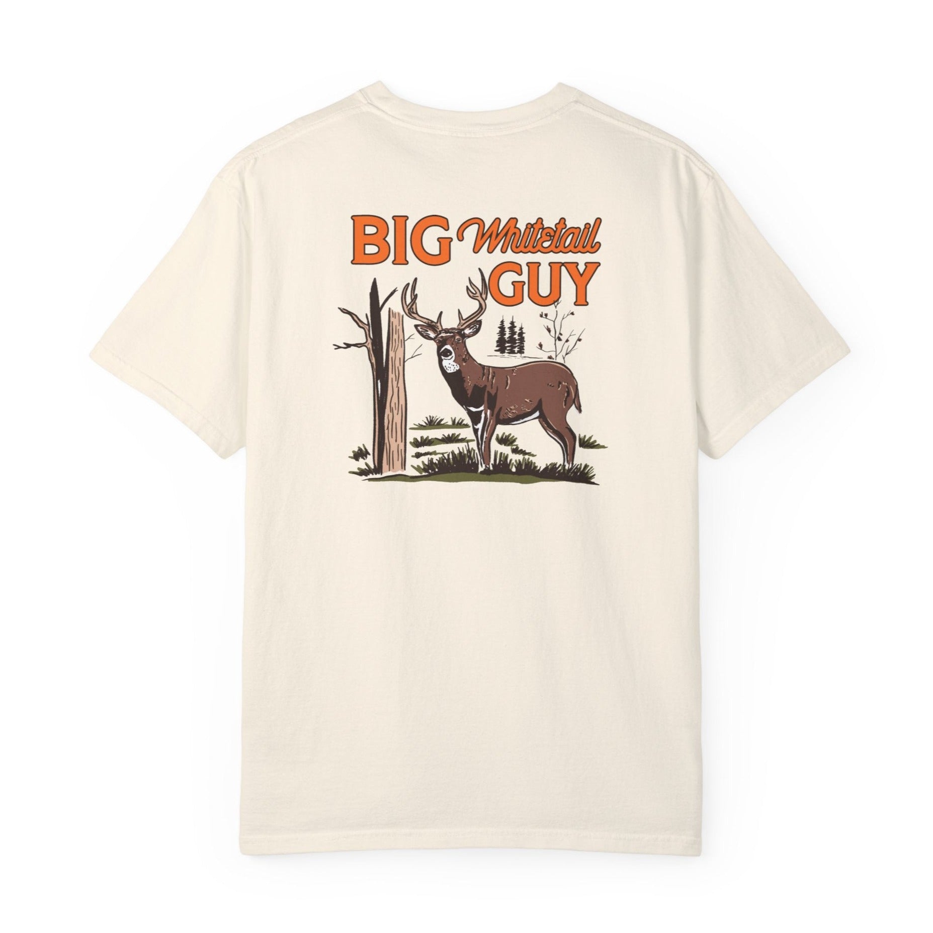 Big Whitetail Guy Two-sided Tee  Ivory